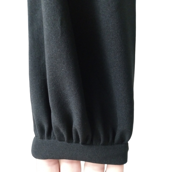 Boston Proper Open Shoulder Elegant Classy Business Casual LS Solid Black Top S - Picture 3 of 10